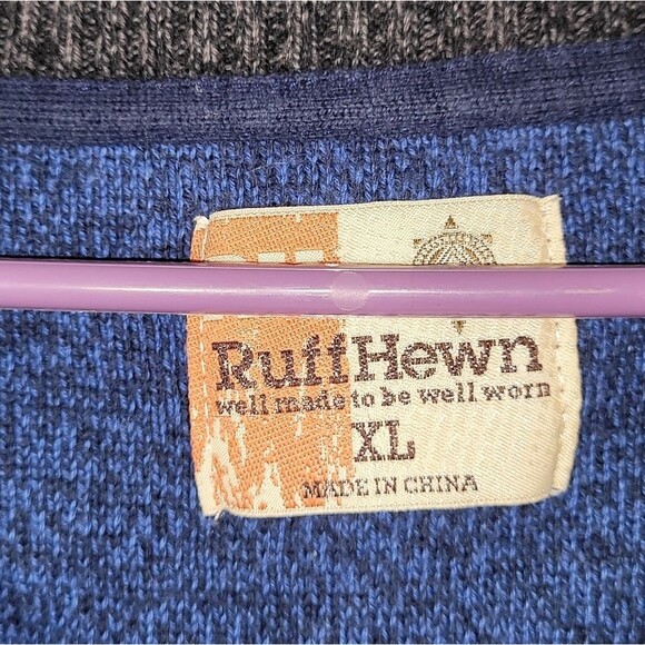 Ruff Hewn Size XL Contrast Raglan Sweater - Picture 2 of 5